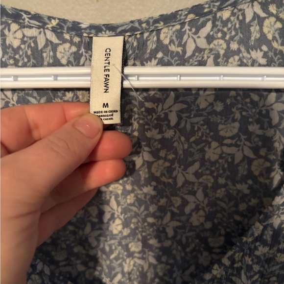 Gentle Fawn Charlize Dress Pacific Ditsy Pattern Size Medium Oversized Floral - Picture 3 of 6